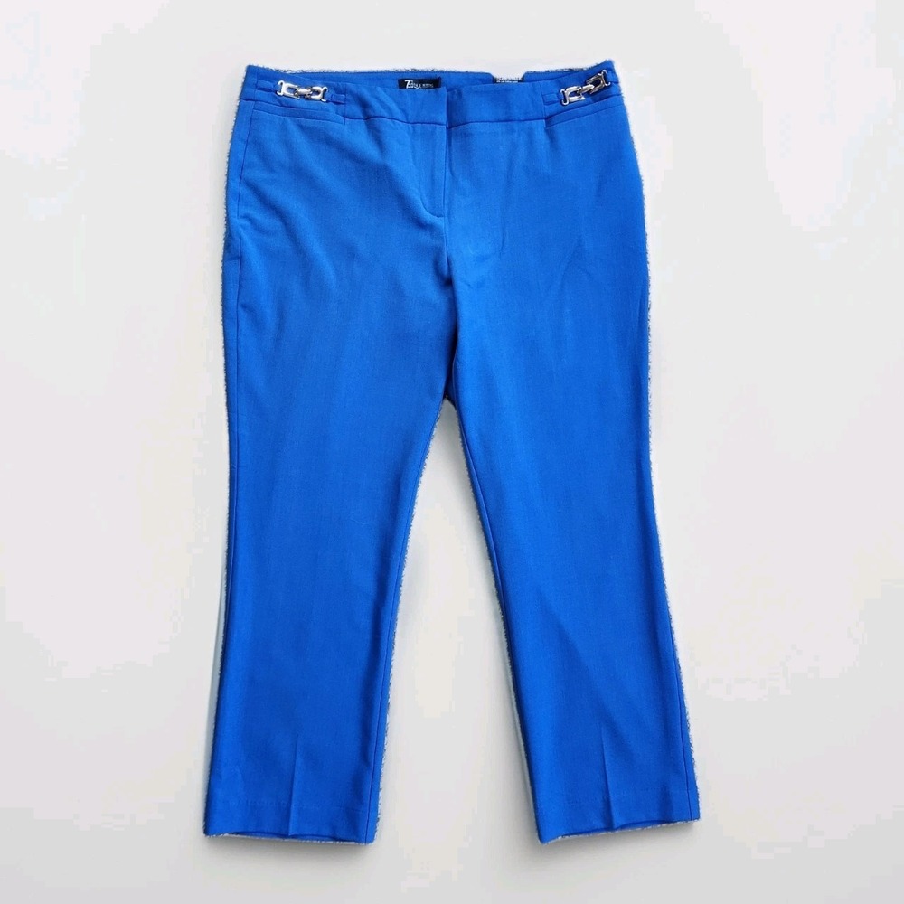 New‎ York & Company Ankle Pant Womens Size 14 Blue Slim Leg Crop NWT Chain